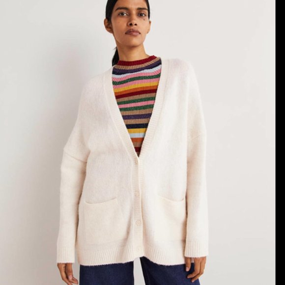 Boden Fluffy Long Cardigan Sz 8 NWT - Picture 1 of 8